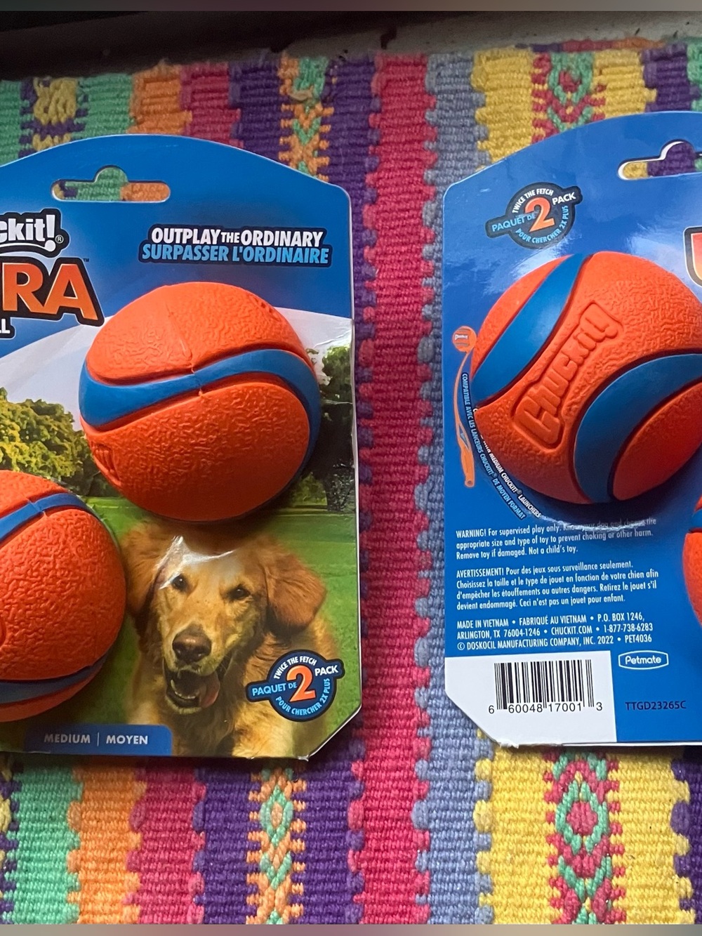 Chuckit! Ultra Ball 2 packs of 2 NWT Medium 🐶 Dog😄😄